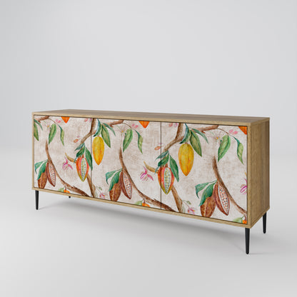 Credenza a 3 ante COCOA FRUITS in effetto rovere