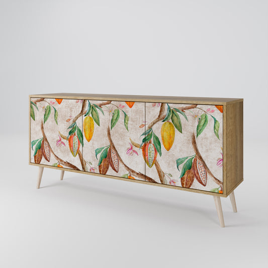 Credenza a 3 ante COCOA FRUITS in effetto rovere