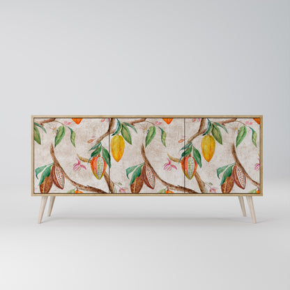 Credenza a 3 ante COCOA FRUITS in effetto rovere