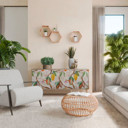 Credenza a 3 ante COCOA FRUITS in effetto rovere