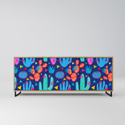 CACTUS VIBES 3-Door Sideboard in Oak Effect