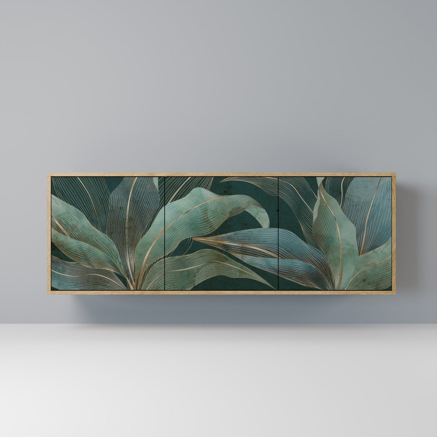 Credenza a 3 ante ROYAL GREEN in effetto rovere