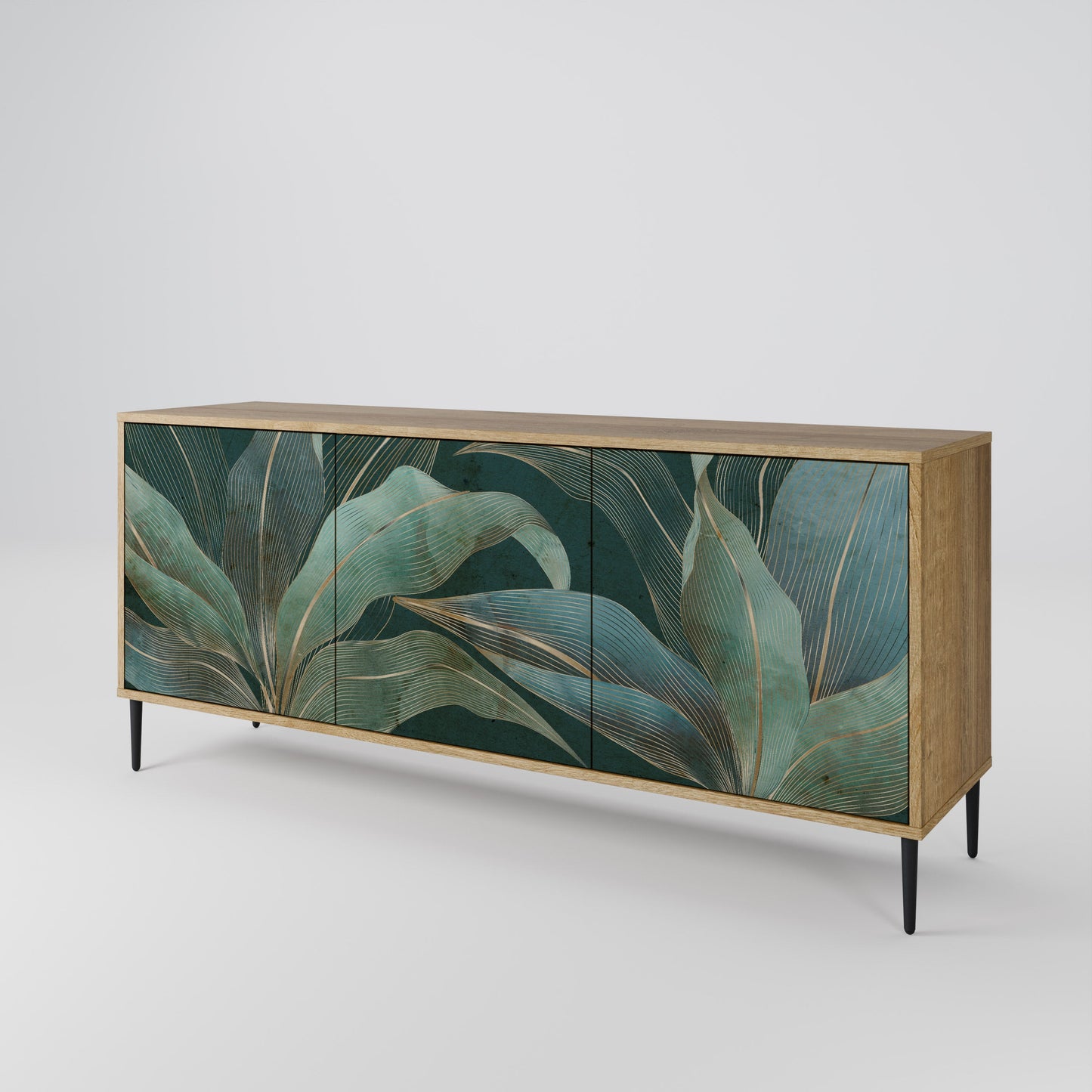 Credenza a 3 ante ROYAL GREEN in effetto rovere