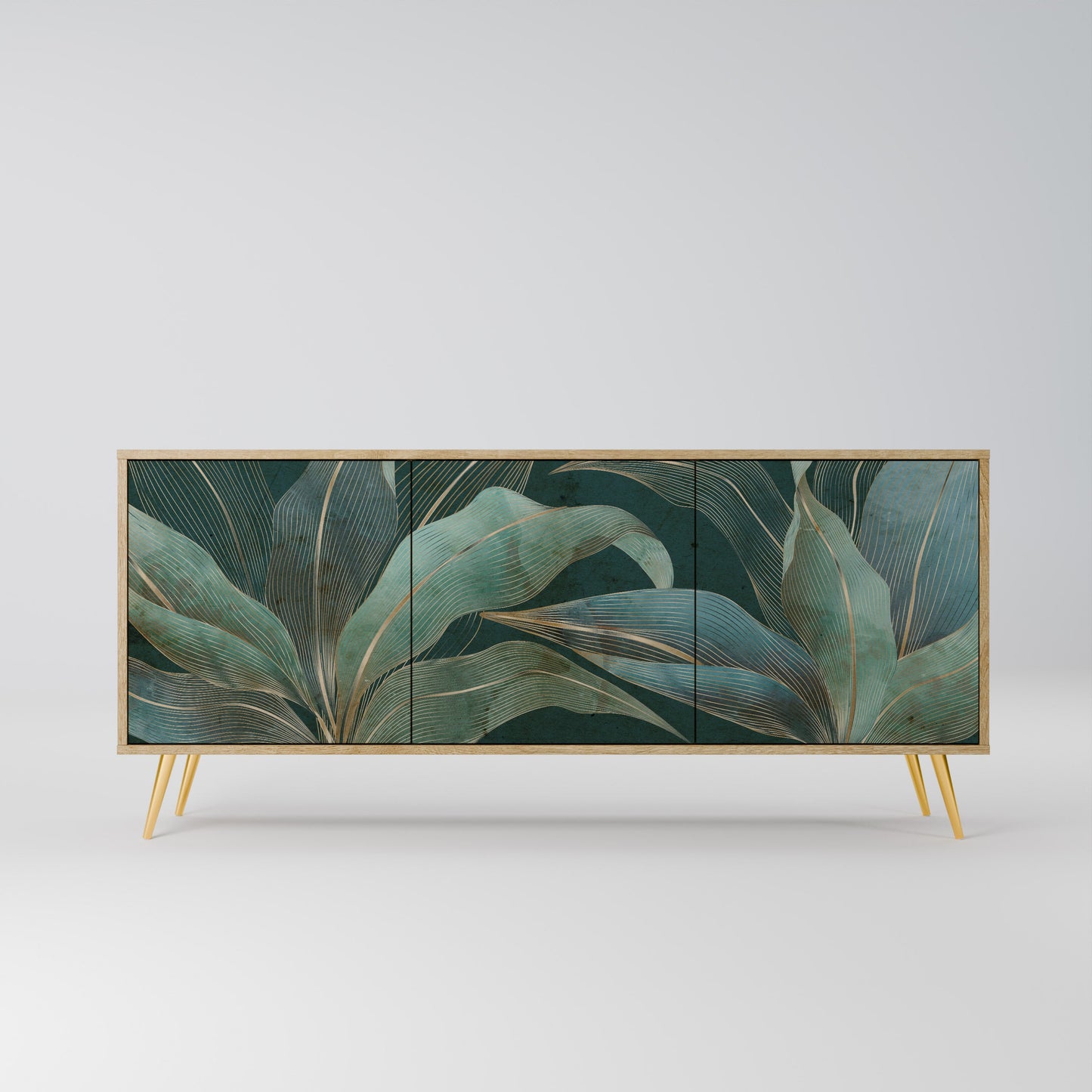 Credenza a 3 ante ROYAL GREEN in effetto rovere
