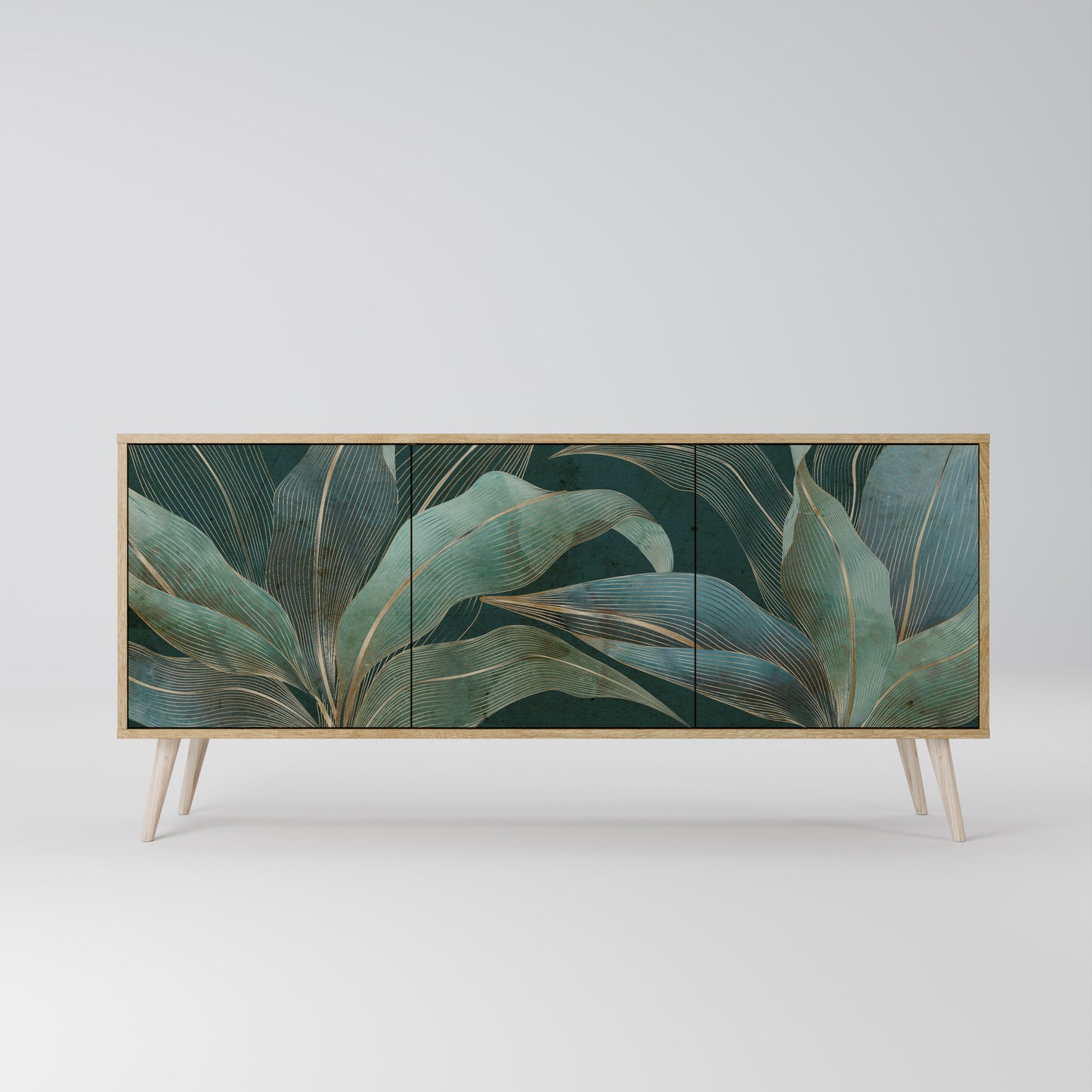 Credenza a 3 ante ROYAL GREEN in effetto rovere