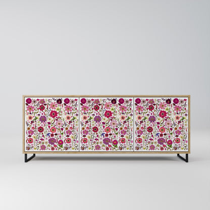 PETAL GARDEN 3-Door Sideboard in Oak Effect