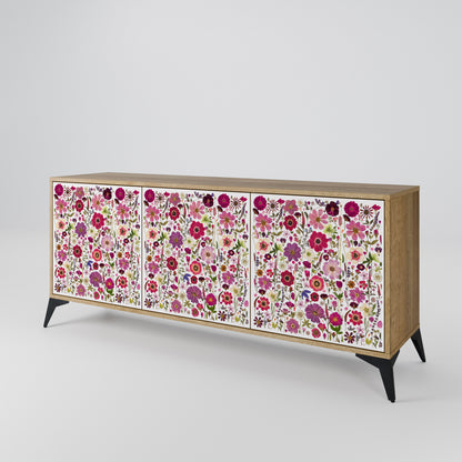 PETAL GARDEN 3-Door Sideboard in Oak Effect