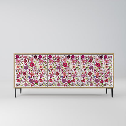 PETAL GARDEN 3-Door Sideboard in Oak Effect