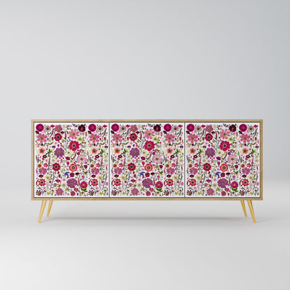 PETAL GARDEN 3-Door Sideboard in Oak Effect