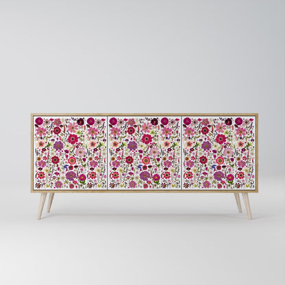 PETAL GARDEN 3-Door Sideboard in Oak Effect