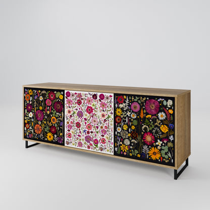 DAYNITE GARDEN 3-Door Sideboard in Oak Effect