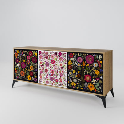 DAYNITE GARDEN 3-Door Sideboard in Oak Effect