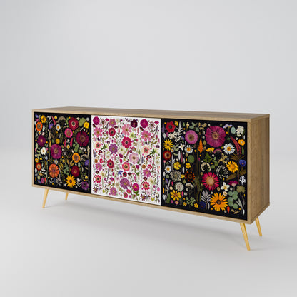 DAYNITE GARDEN 3-Door Sideboard in Oak Effect