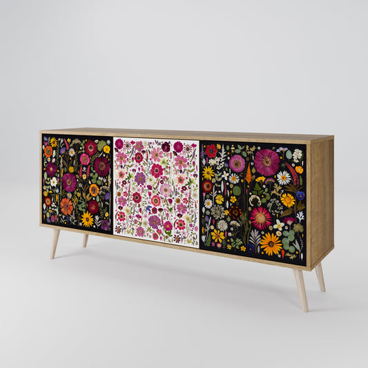 DAYNITE GARDEN Madia a 3 Ante in Effetto Rovere