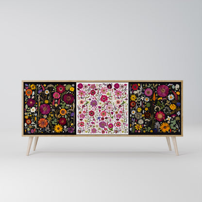 DAYNITE GARDEN 3-Door Sideboard in Oak Effect
