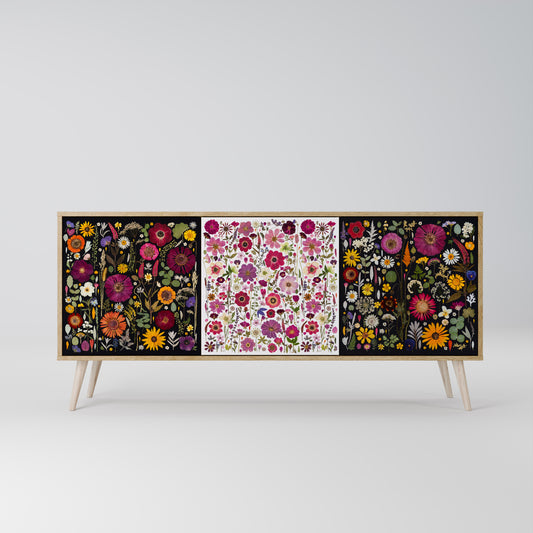 DAYNITE GARDEN 3-Door Sideboard in Oak Effect