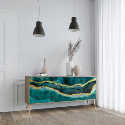 GOLDRUSH ODYSSEY 3-Door Sideboard in Oak Effect