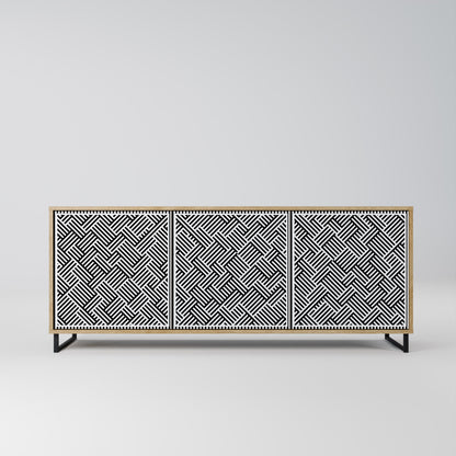 Credenza a 3 ante TEMPORARY SEQUENCE in effetto rovere