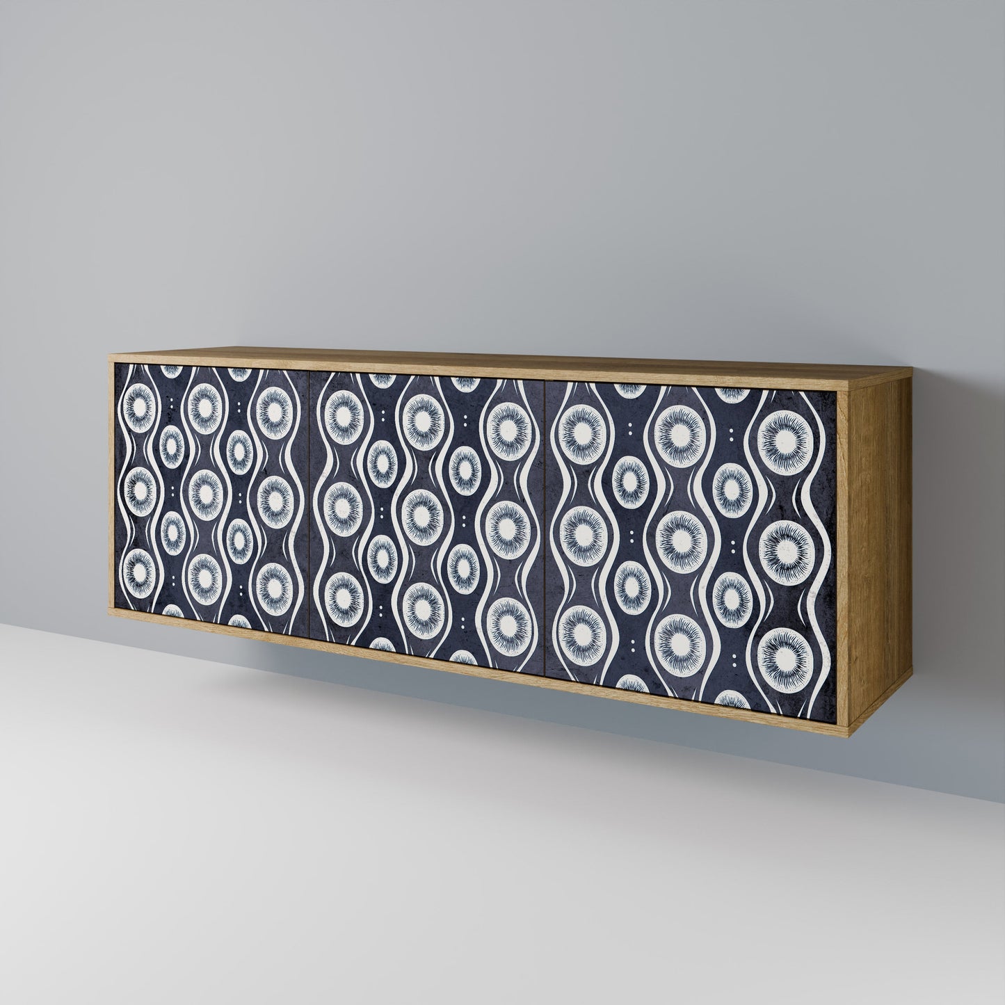 Credenza GRAPHITE EYES a 3 ante effetto rovere