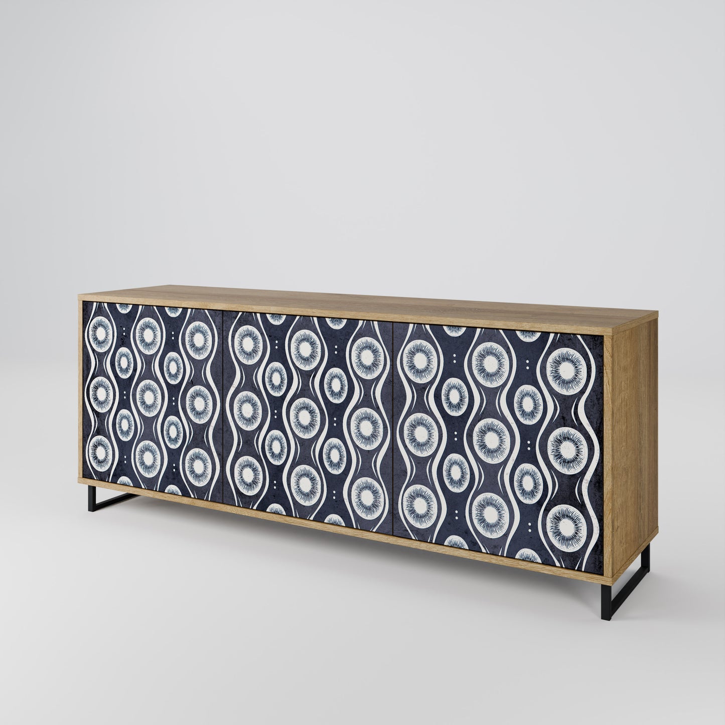 Credenza GRAPHITE EYES a 3 ante effetto rovere