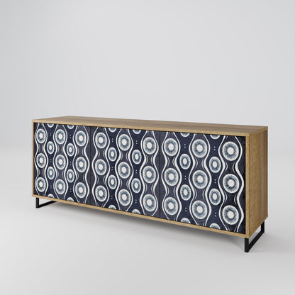 Credenza GRAPHITE EYES a 3 ante effetto rovere