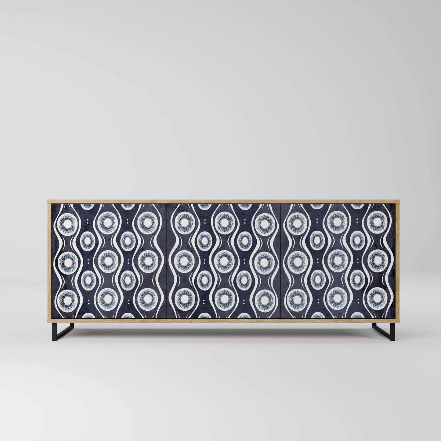 Credenza GRAPHITE EYES a 3 ante effetto rovere