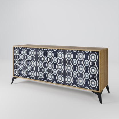 Credenza GRAPHITE EYES a 3 ante effetto rovere