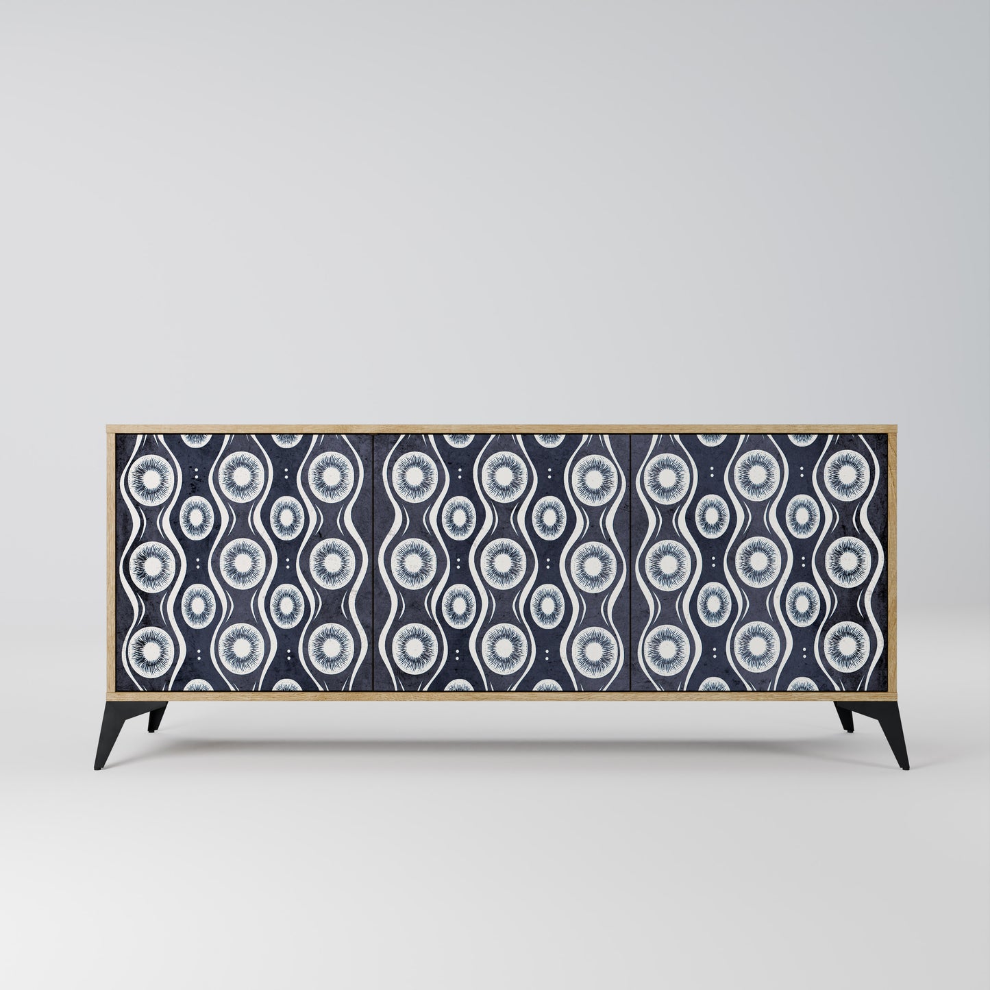 Credenza GRAPHITE EYES a 3 ante effetto rovere