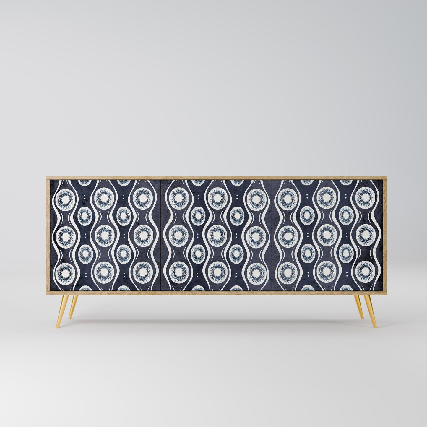 Credenza GRAPHITE EYES a 3 ante effetto rovere