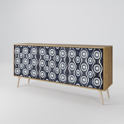 Credenza GRAPHITE EYES a 3 ante effetto rovere