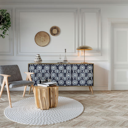 Credenza GRAPHITE EYES a 3 ante effetto rovere
