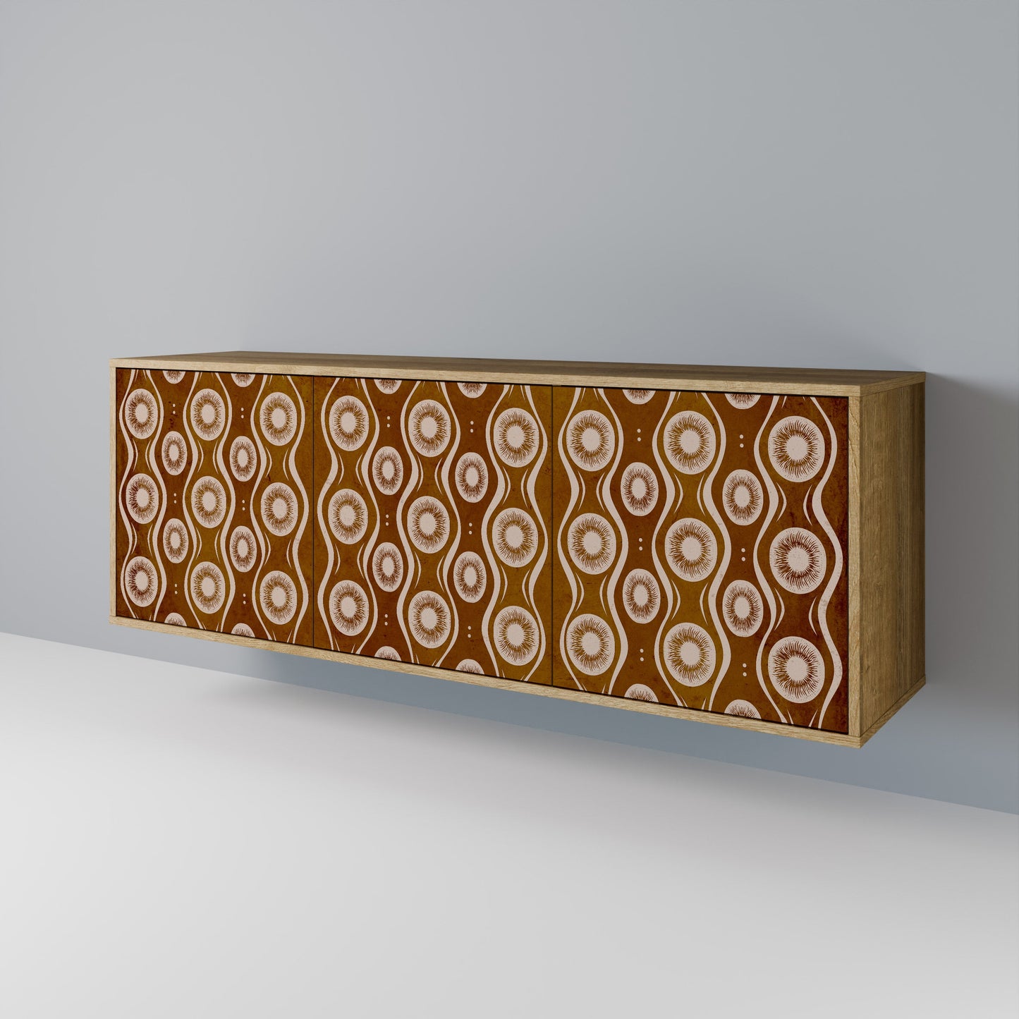 Credenza BROWN EYES a 3 ante effetto rovere