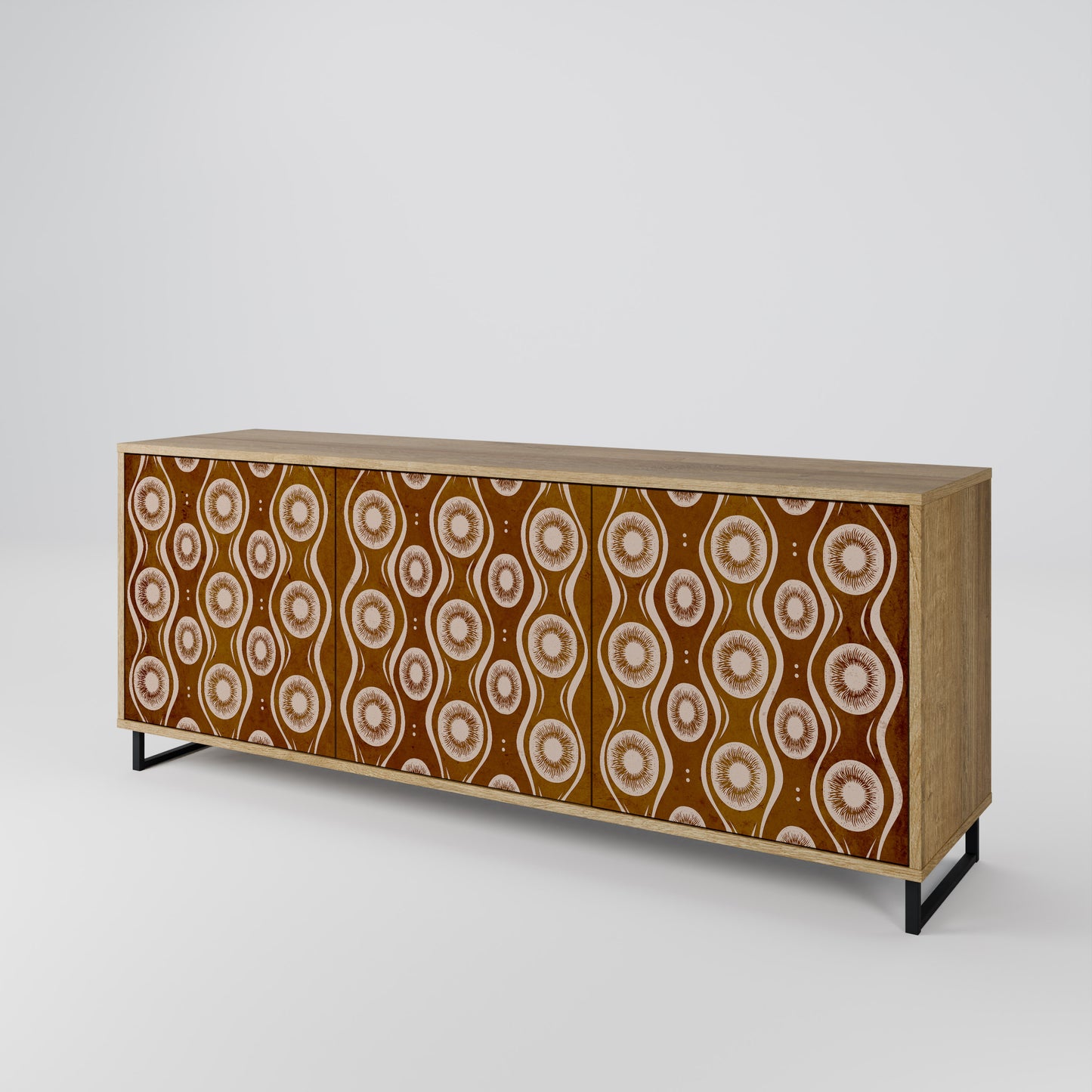 Credenza BROWN EYES a 3 ante effetto rovere
