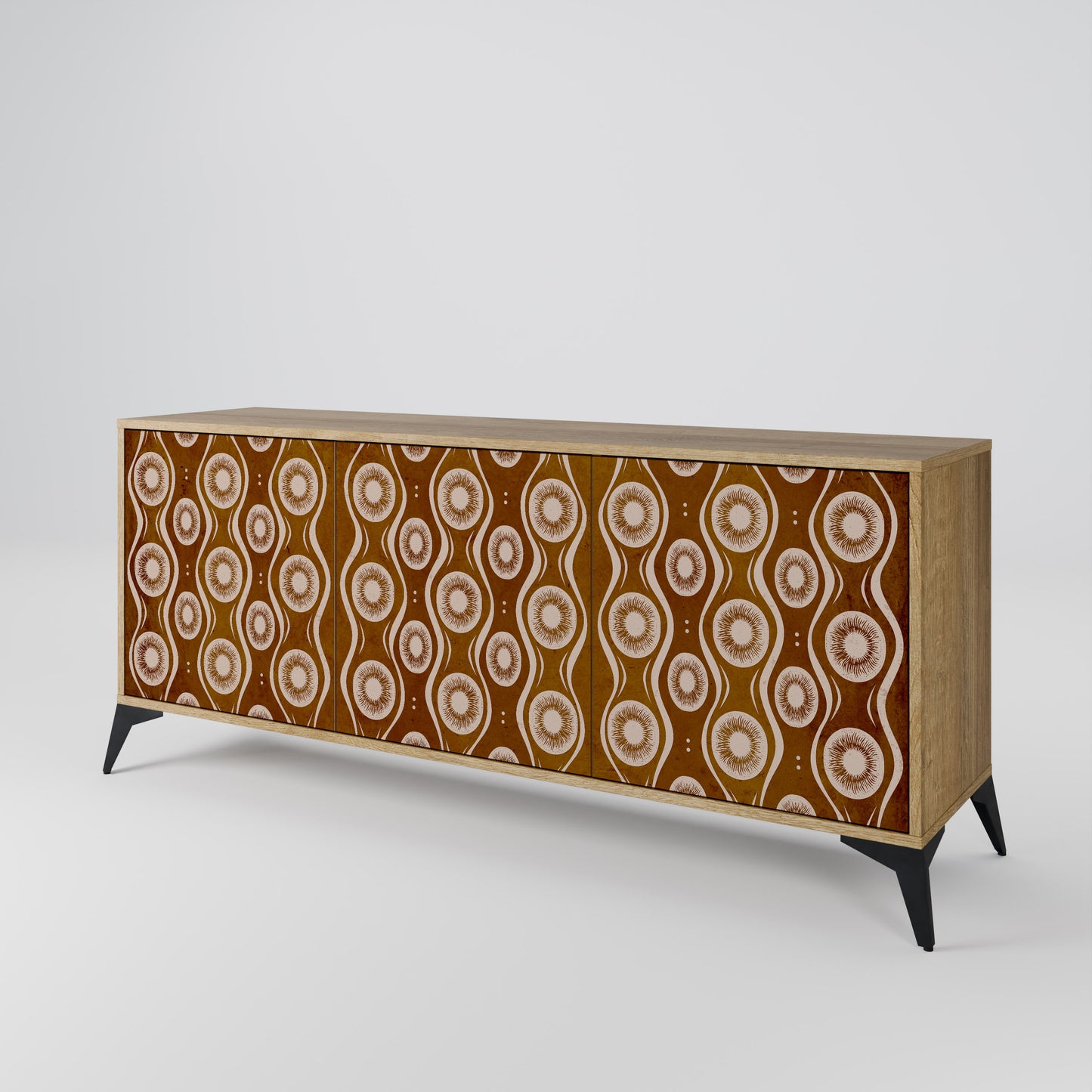 Credenza BROWN EYES a 3 ante effetto rovere