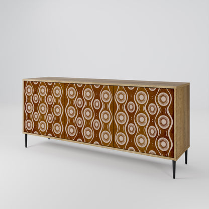 Credenza BROWN EYES a 3 ante effetto rovere