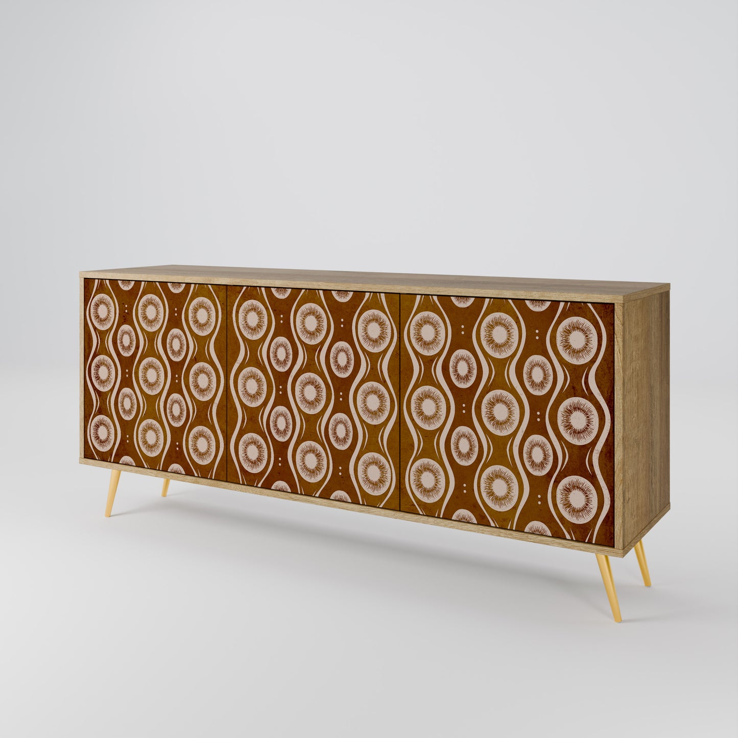 Credenza BROWN EYES a 3 ante effetto rovere