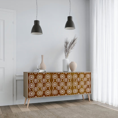 Credenza BROWN EYES a 3 ante effetto rovere