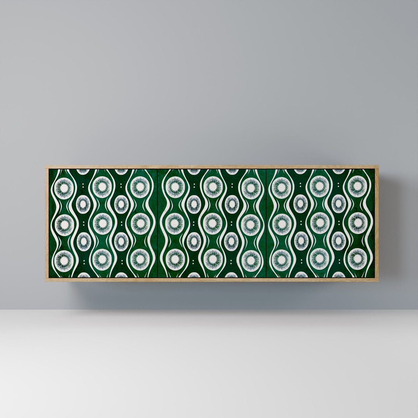 Credenza a 3 ante GREEN EYES effetto rovere