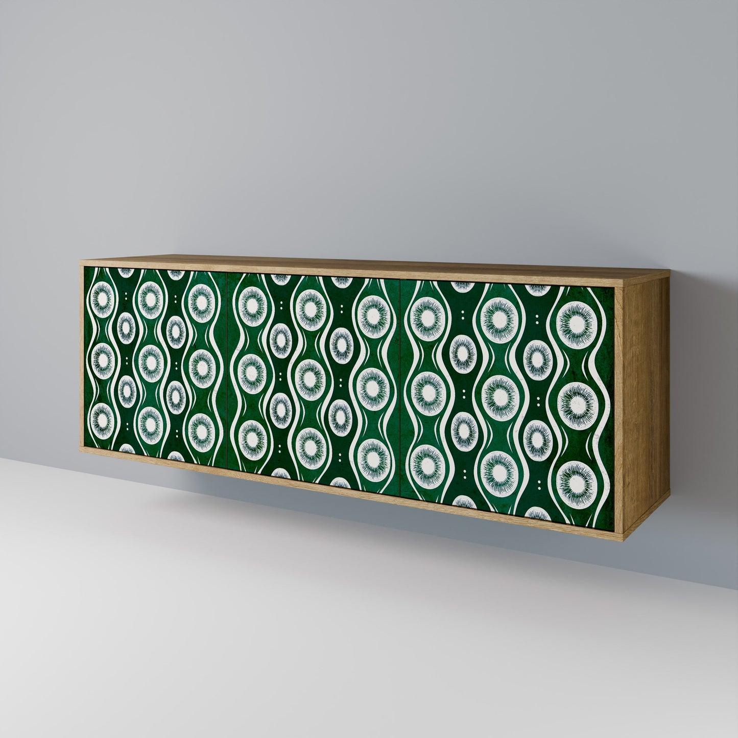 Credenza a 3 ante GREEN EYES effetto rovere