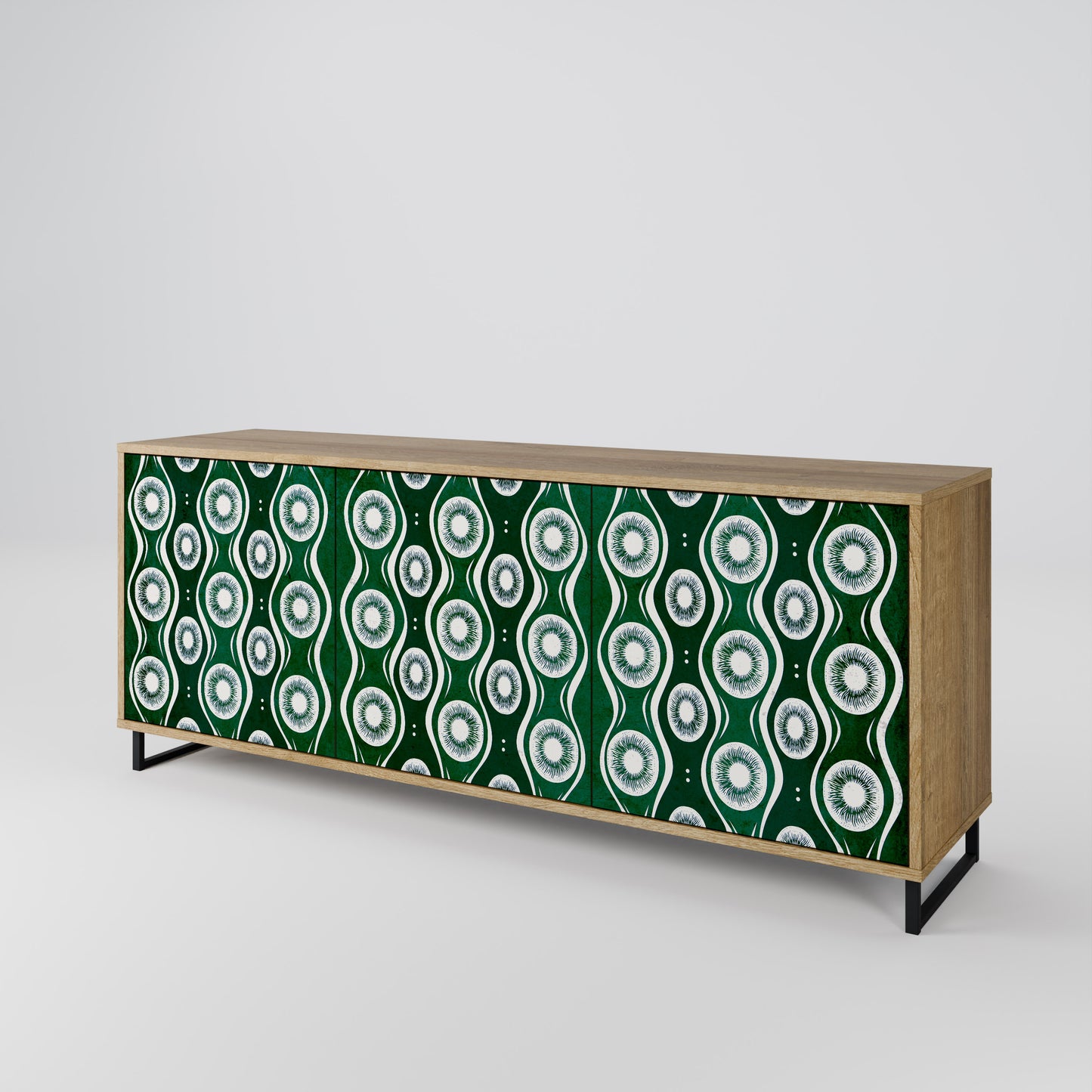 Credenza a 3 ante GREEN EYES effetto rovere