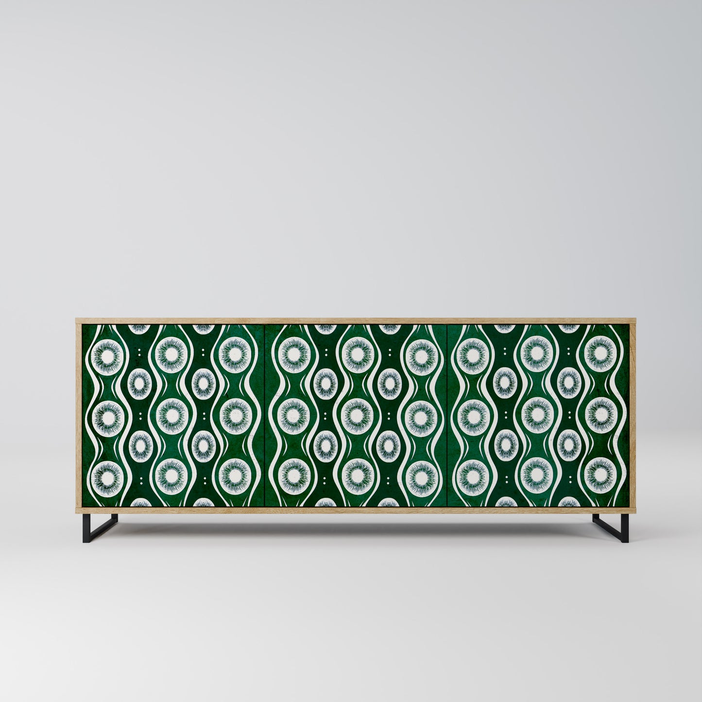 Credenza a 3 ante GREEN EYES effetto rovere