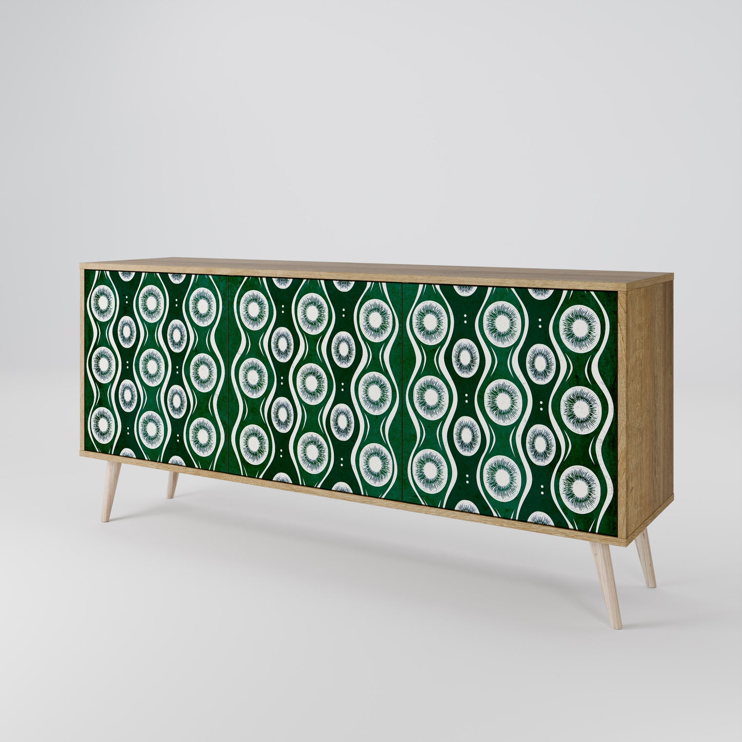 Credenza a 3 ante GREEN EYES effetto rovere