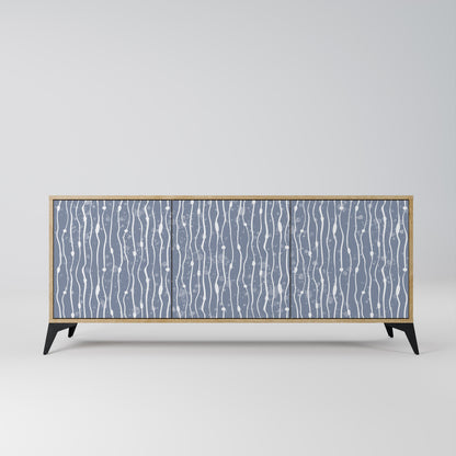 GRAPHITE RAIN 3-Door Sideboard in Oak Effect