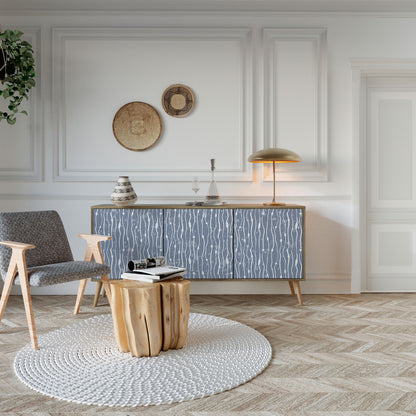 GRAPHITE RAIN 3-Door Sideboard in Oak Effect