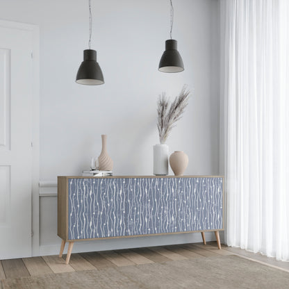 GRAPHITE RAIN 3-Door Sideboard in Oak Effect