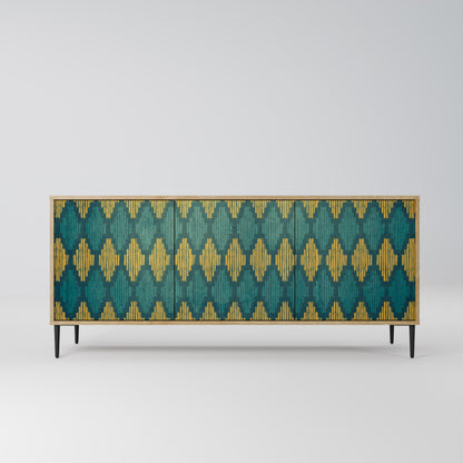 POLYGONS 3-Door Sideboard in Oak Effect