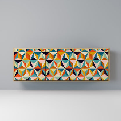 Credenza TESSELATE TREASURES a 3 ante in effetto rovere