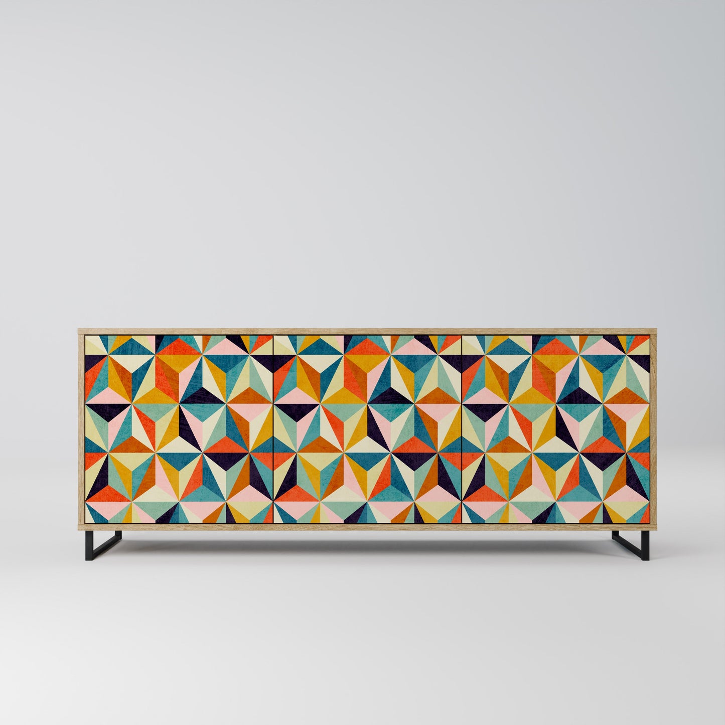 Credenza TESSELATE TREASURES a 3 ante in effetto rovere