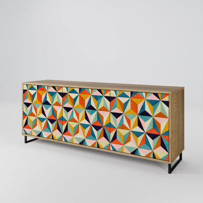 Credenza TESSELATE TREASURES a 3 ante in effetto rovere