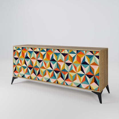 Credenza TESSELATE TREASURES a 3 ante in effetto rovere